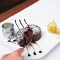 Fondant au chocolat et crème anglaise