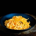 Linguine au bar, flambées au Cognac