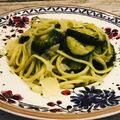 Linguine courgettes miel