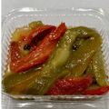 Salade de poivrons rouges et verts tomates concombre