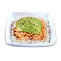 Riz tartare saumon cuit avocat