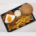 Hamburger poulet pané